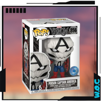 Figura Funko Pop! Poison Captain America na caixa