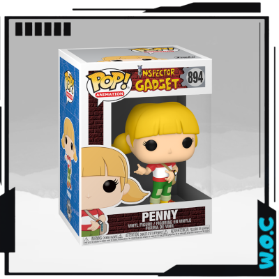 Figura Funko Pop! da personagem Penny de Inspector Gadget na embalagem.