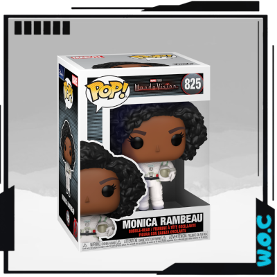 Figura Funko Pop! Monica Rambeau fato espacial branco na embalagem