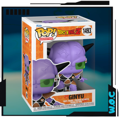Funko Pop! Ginyu Dragon Ball Z roxo com viseira verde em caixa