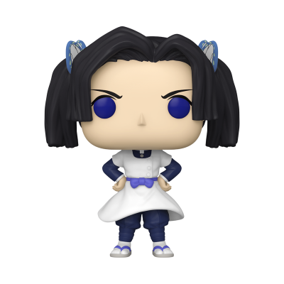 Figura Funko Pop com vestido branco e azul e cabelo preto