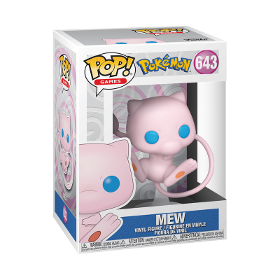 Figura vinil Pop! Games Mew Pokémon número 643 na embalagem