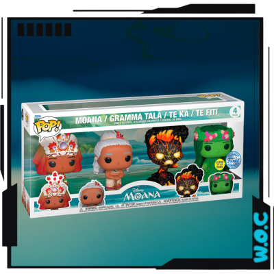 Conjunto figuras Pop! Moana Gramma Tala Te Kā Te Fiti