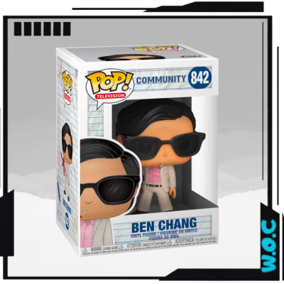 Boneco Funko Pop! Ben Chang da série Community de vinil na caixa
