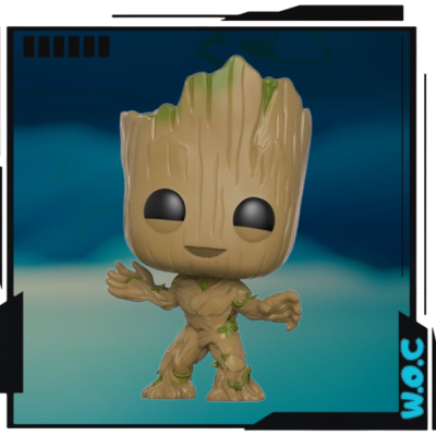 Figura Funko Pop Groot em PVC castanho claro com detalhes verdes