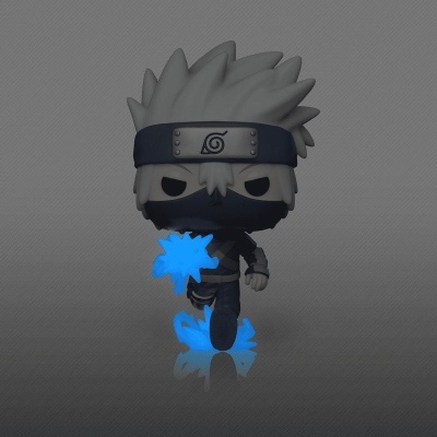 Figura Funko Pop Kakashi Hatake com efeito azul luminosa