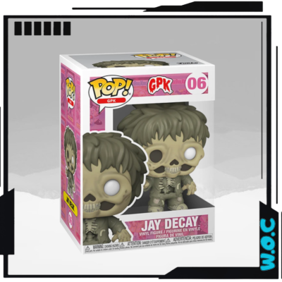 Boneco Pop! GPK Jay Decay, figura de vinil esquelética com caixa branca e rosa
