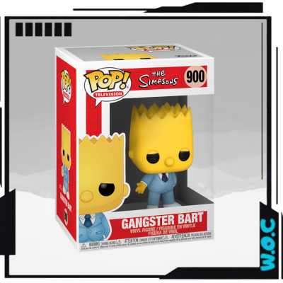Figura POP! vinil Gangster Bart The Simpsons em embalagem.