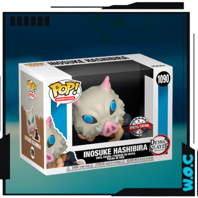 Figura Funko Pop! Inosuke Hashibira Demon Slayer na embalagem