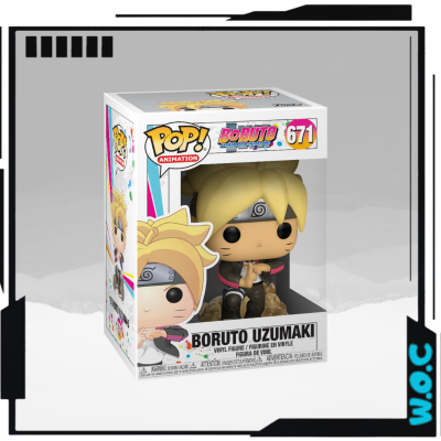 Figura Funko Pop Boruto Uzumaki em caixa original colorida