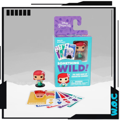 Jogo de cartas Disney Princess Something Wild com boneca da Ariel e cartas coloridas