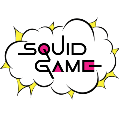 Nuvem preta com bordas amarelas brilhantes e formas geométricas cor-de-rosa no centro