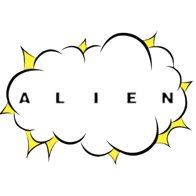 Nuvem preta com contorno branco e amarelo e triângulos amarelos em fundo branco