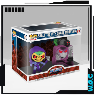 Figura Pop! Vinyl Skeletor with Snake Mountain na caixa