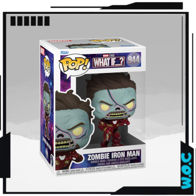 Funko Pop Zombie Iron Man Marvel What If 944 na caixa