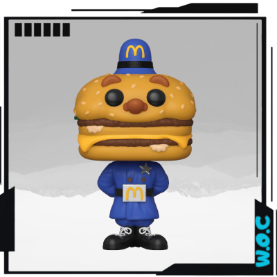 Boneco Funko Pop de hambúrguer policial McDonald's azul