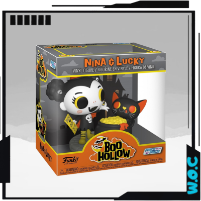 Figura de vinil Nina & Lucky na caixa da coleção Boo Hollow da Funko
