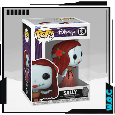 Boneca Funko Pop! Disney Sally nº 1380 em embalagem de caixa branca e roxa