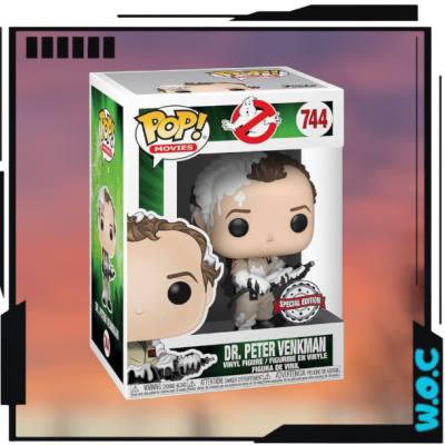 Figura Funko Pop Dr. Peter Venkman com espuma na embalagem