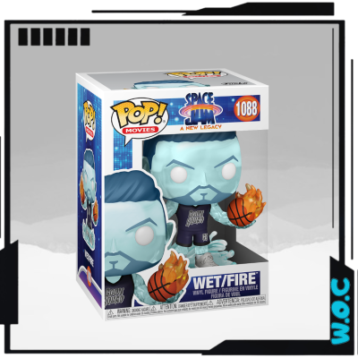 Figura Funko Pop! Wet/Fire do Space Jam A New Legacy na embalagem
