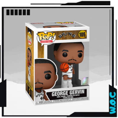 Figura Funko Pop Basketball George Gervin dos Spurs com bola em caixa