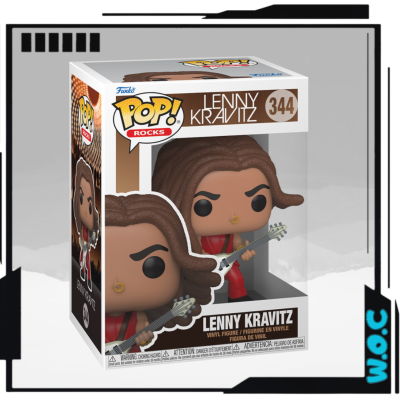 Figura Funko Pop! Rocks Lenny Kravitz número 344 na caixa