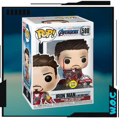 Embalagem Funko Pop! Iron Man Avengers Endgame 580 especial
