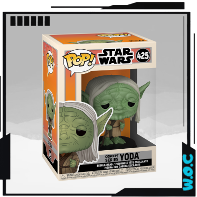 Figura Pop! Yoda Star Wars Concept Series com cabeça oscilante
