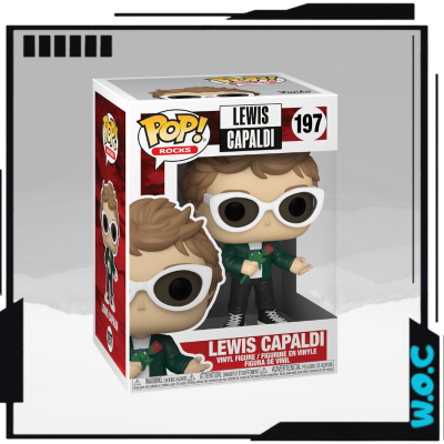 Figura Pop! Rocks vinil Lewis Capaldi com óculos de sol branca