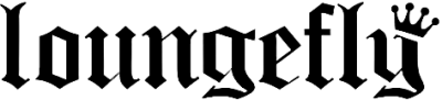 Logótipo loungefly em preto com coroa na letra y