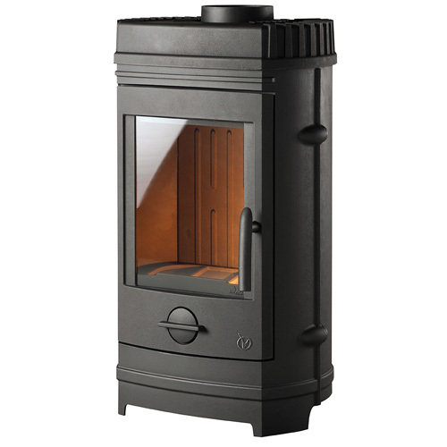 Salamandra a Lenha Invicta Chatel Lareira ou salamandra preta de ferro fundido com vidro