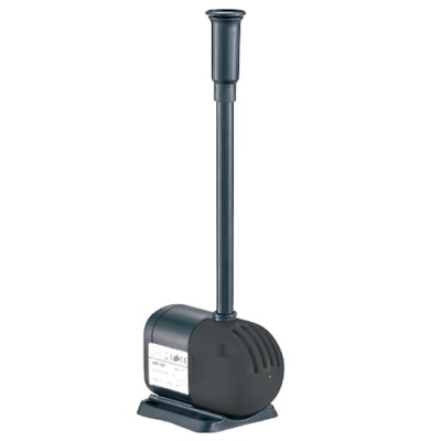 Fonte de água preta para interior com tubo vertical fino