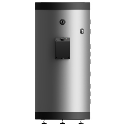 Aparelho cylindrical cinza com painéis e bases pretas