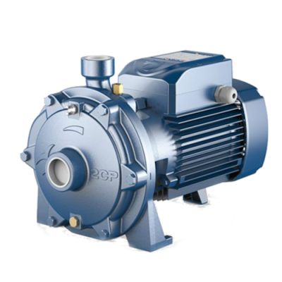 Bomba centrifuga elétrica azul metálica com inscrições 2CP