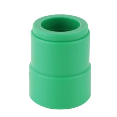 Peça plástica verde cilíndrica com ranhura
