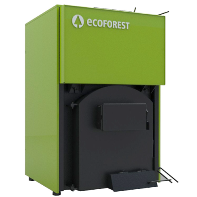 Caldeira ou forno verde ECOFOREST com porta preta