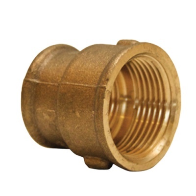 Adaptador roscado metálico dourado de latão