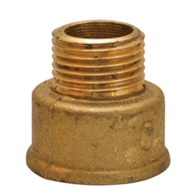 Redutor metálico cilíndrico de latão com rosca exterior