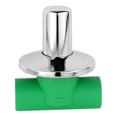 Válvula de esgoto cromada com tubo de plástico verde