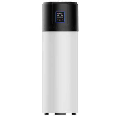 Coluna de ar condicionado branca com topo preto e visor digital azul