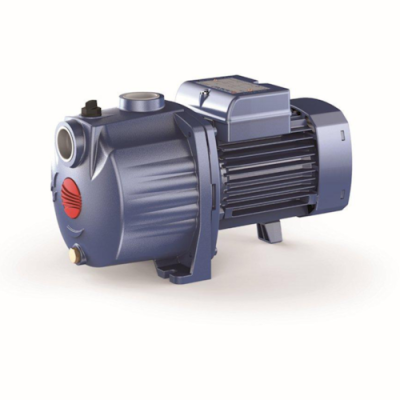 Bomba de água metálica azul com motor elétrico