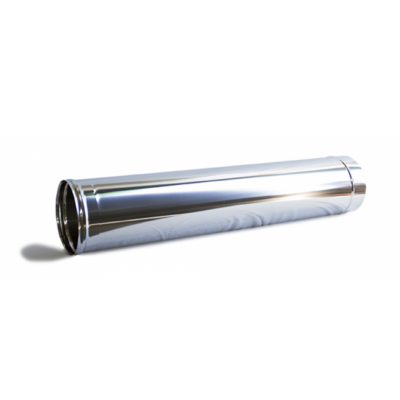 Cilindro metálico prateado com acabamento brilhante sobre fundo branco