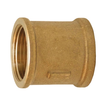 Redução de tubo metálica dourada com rosca interior