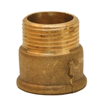 Peça metálica roscada com defeito de rachadura