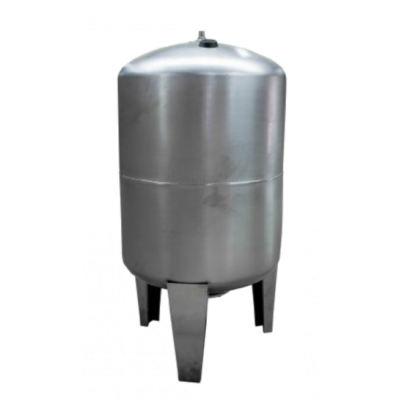 Recipiente cilíndrico metálico com tampa arredondada e quatro pernas