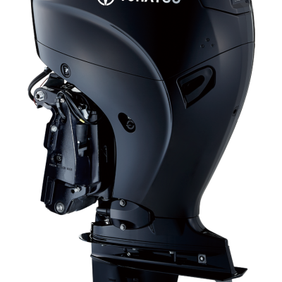 Motor de popa preto TOHATSU 75 com hélice metálica