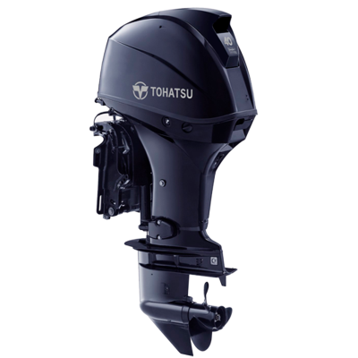 Motor de popa preto da marca TOHATSU modelo 40