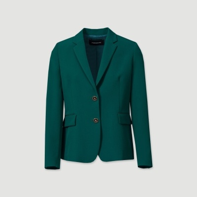 Blazer verde escuro para mulher com dois botões