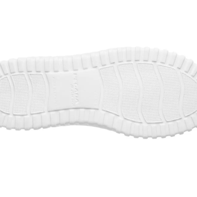 Base da sola de sapato branca com padrão texturizado