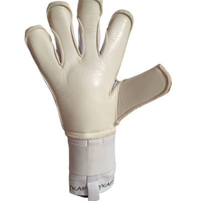 Luvas desportivas brancas com palma sintética e punho elástico ajustável